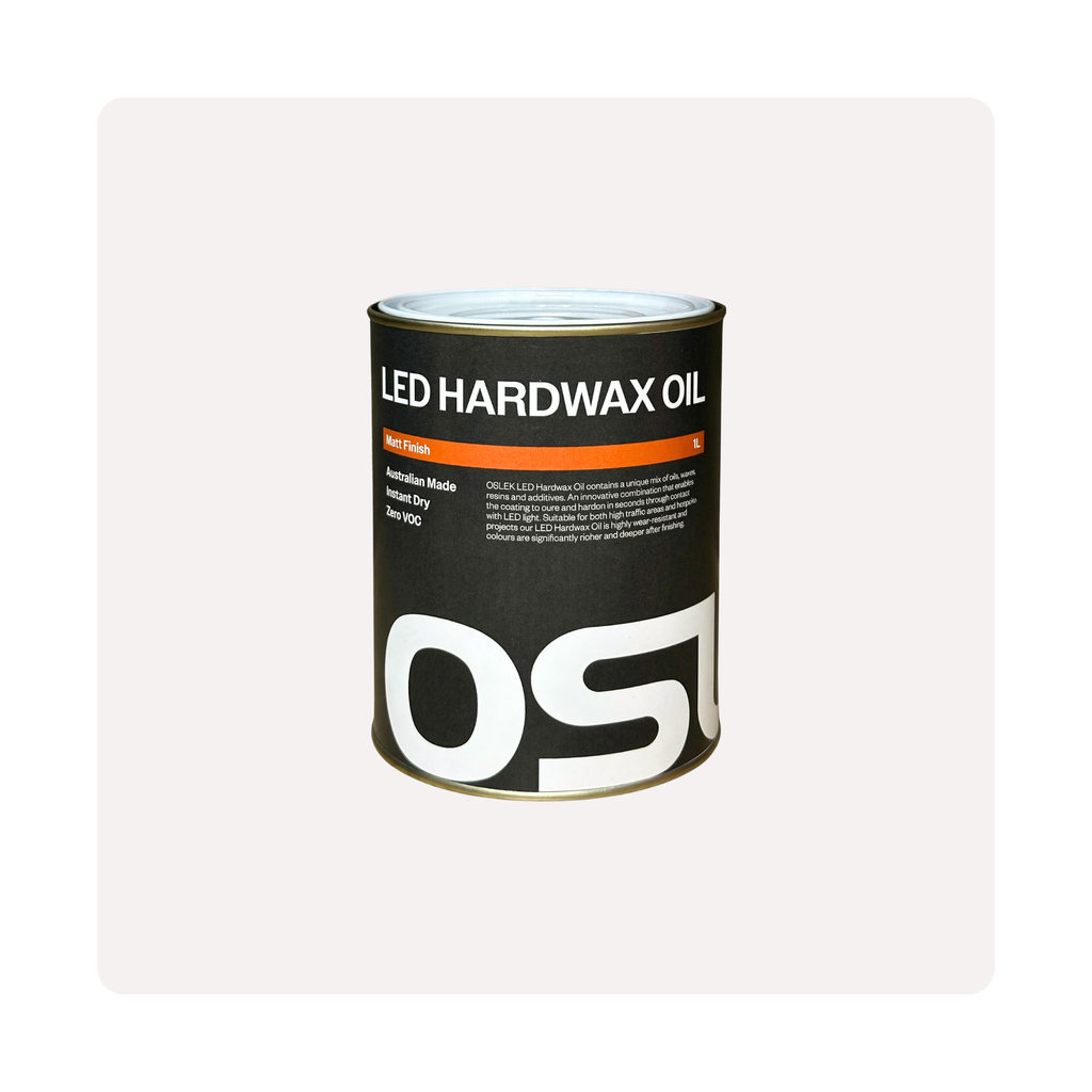 Oslek LED Hardwax Oil on timber