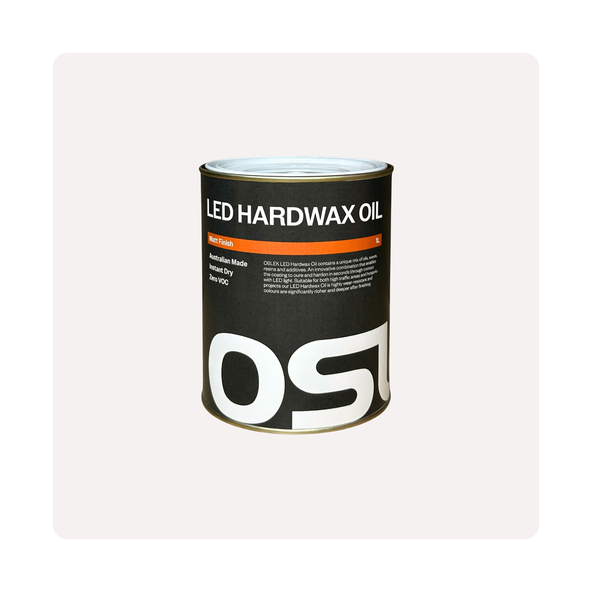 Oslek LED Hardwax Oil on timber