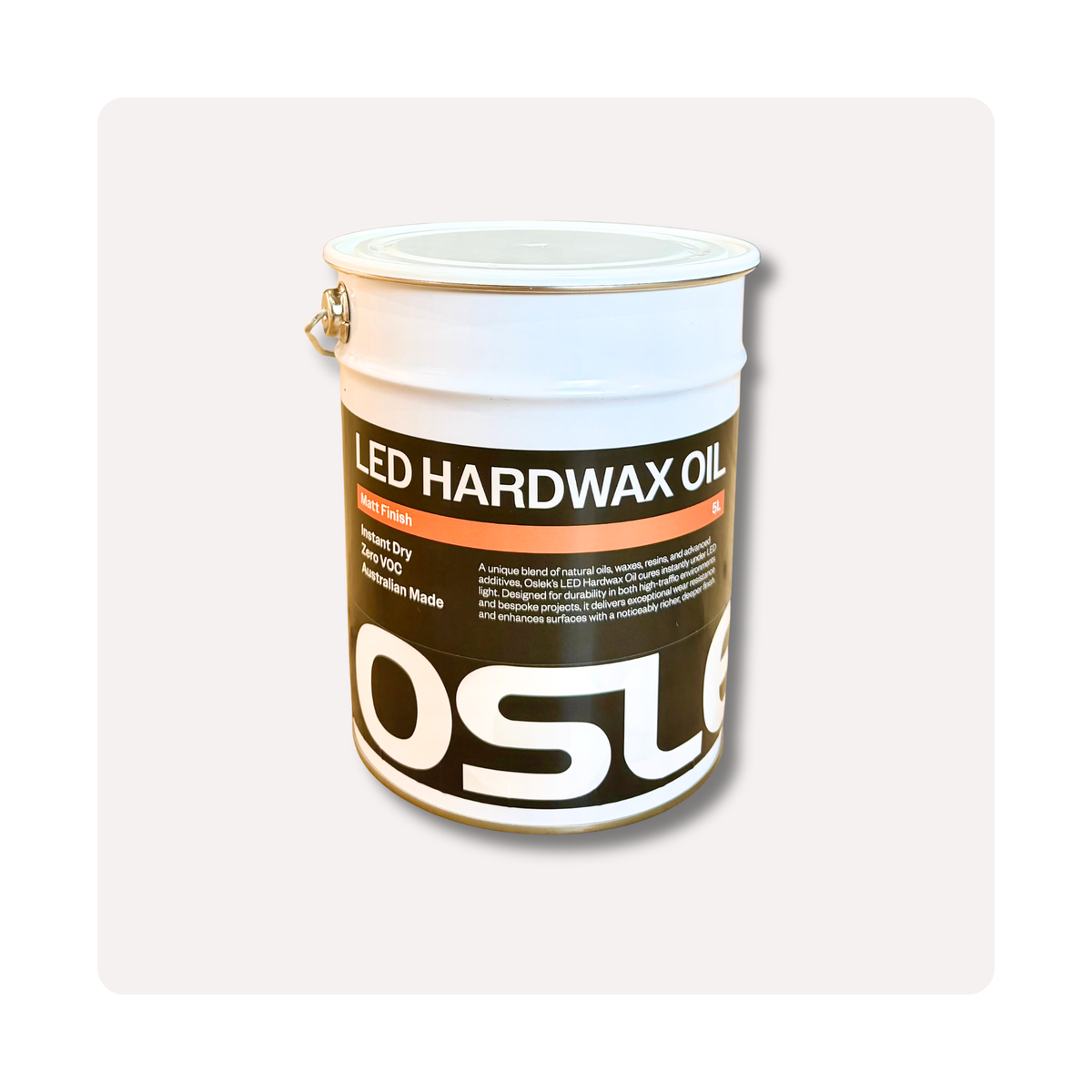Oslek LED Hardwax Oil 5 litre tin