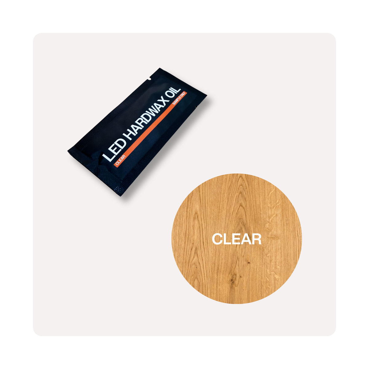 Sample sachet of Oslek LED Hardwax Oil in Clear